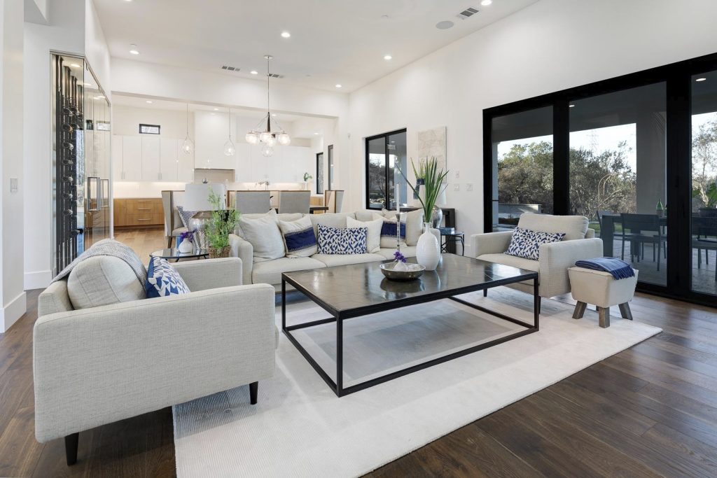 long view of kitchen