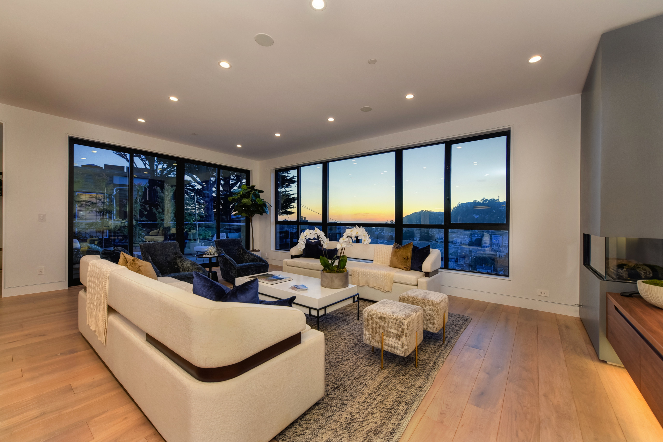 living room night scaled