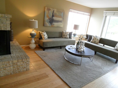 1724 Funston Ave Living Room staged living room