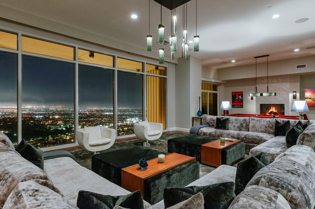Home of the Week: Matthew Perry’s astonishing LA sky palace living room