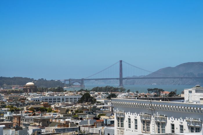 Russian Hill penthouse with vast Golden Gate view deck