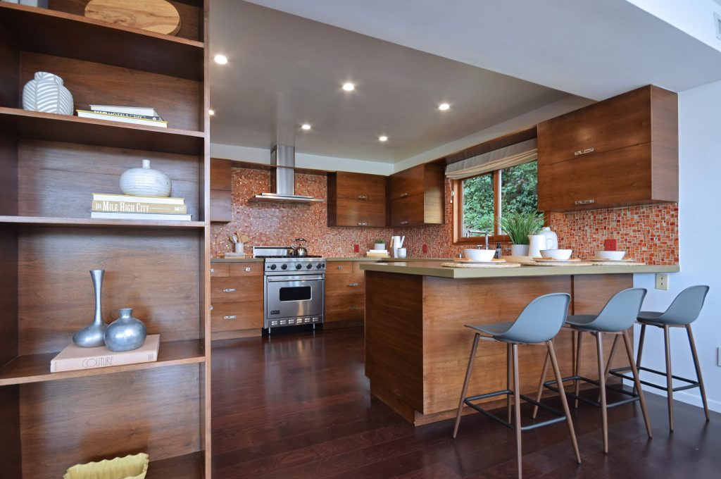 Mid-Century Post & Beam in Studio City kitchen