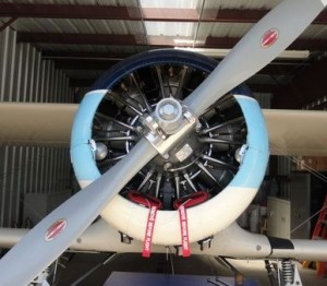 Airport A propeller from a vintage plane at Napa County Airport