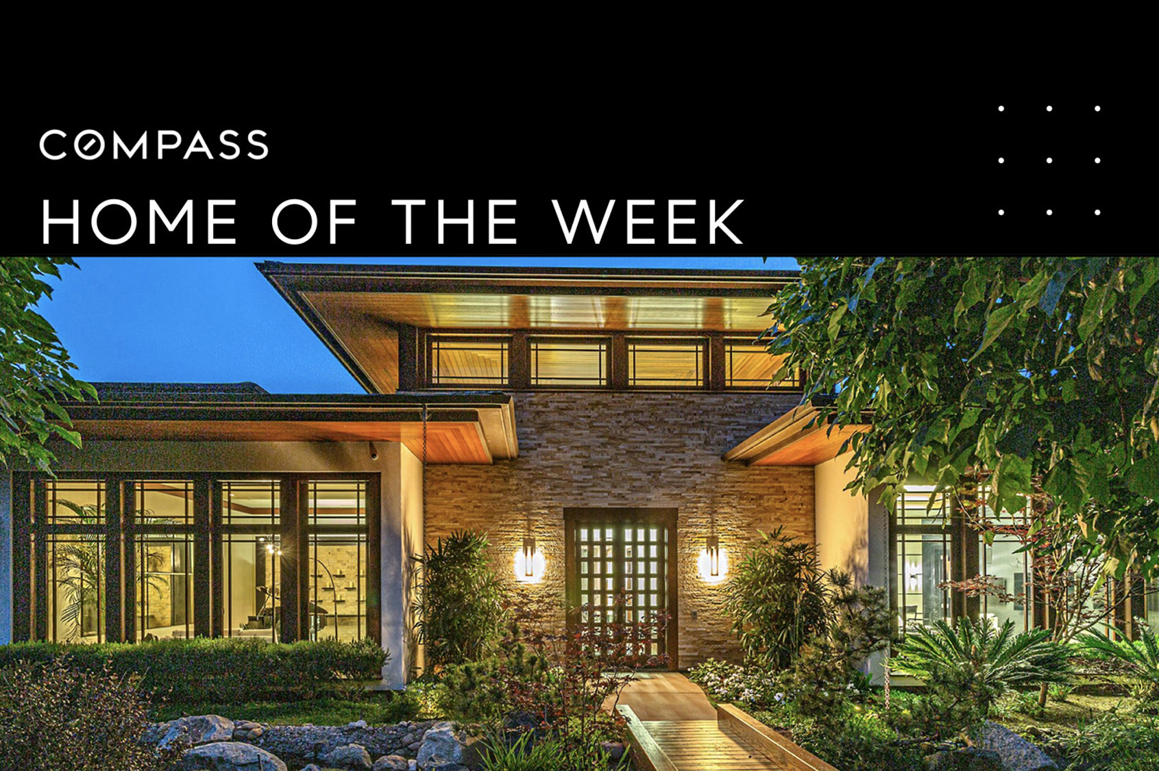 la jolla home with compass banner