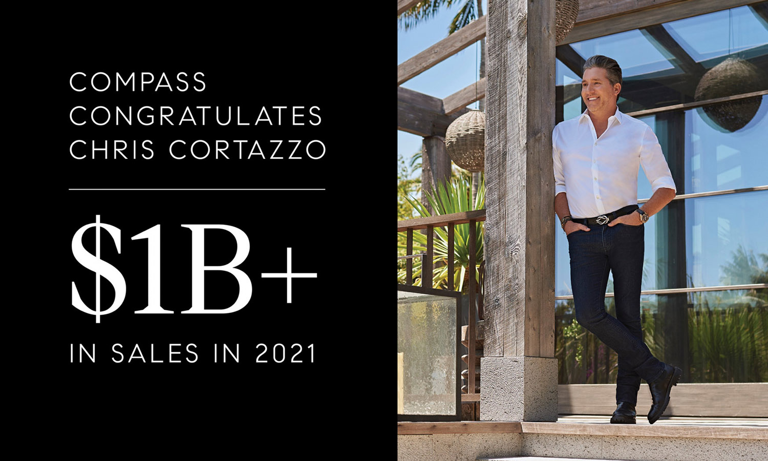 Chris Cortazzo standing on steps