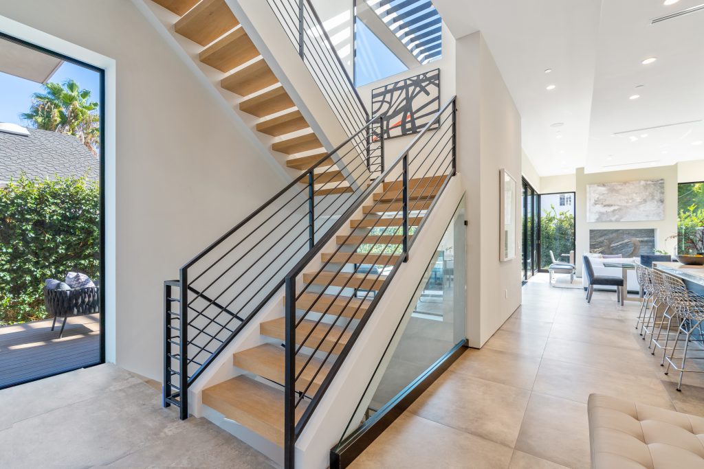 Showing Beverly Grove home airy stair case