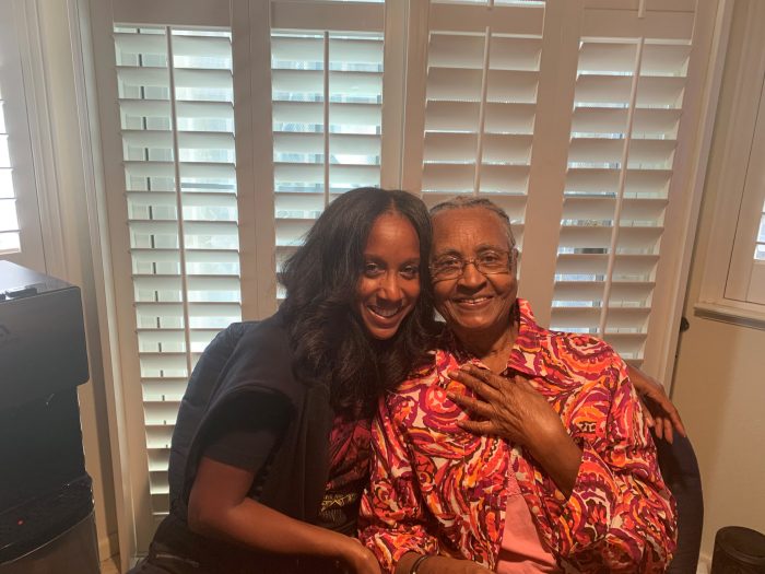 Lynell Bevels and her grandmother