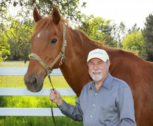 Jack DeMeo and Friend Jack DeMeo, Award of Excellence in the Horse Industry recipient, and a horse