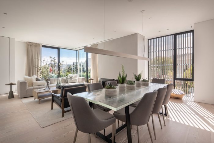 view of dining room and living room