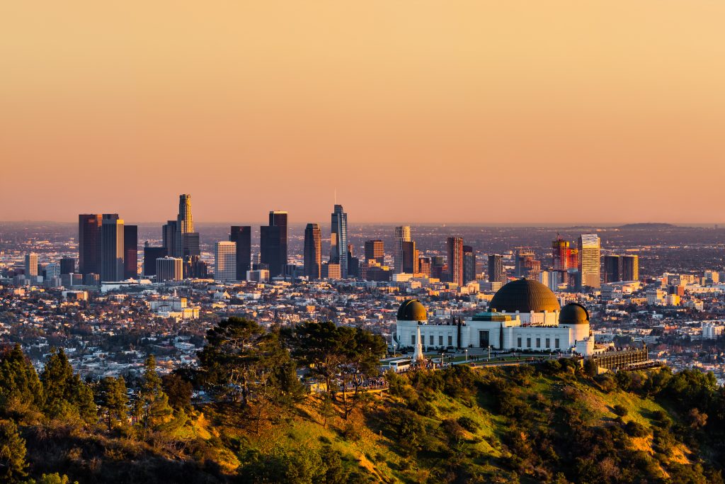 view of LA skyline