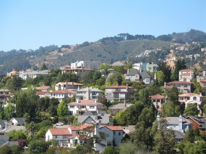 RockridgeHomes Photo of hillside homes in Oakland's Rockridge neighborhood.