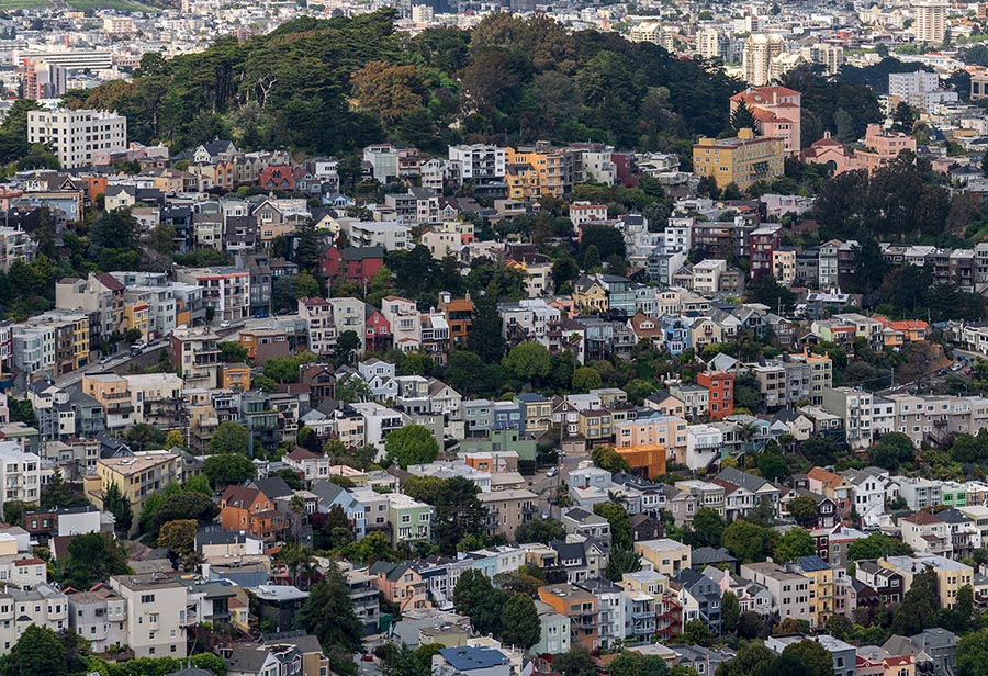 San Francisco residential neighborhood cityscape