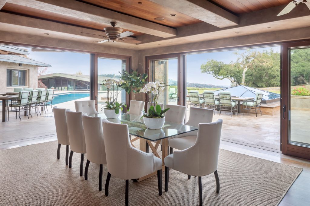 indoor outdoor dining room