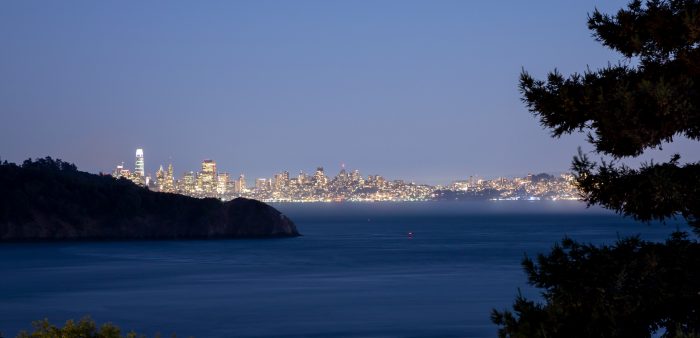 Evening view of San Francisco.