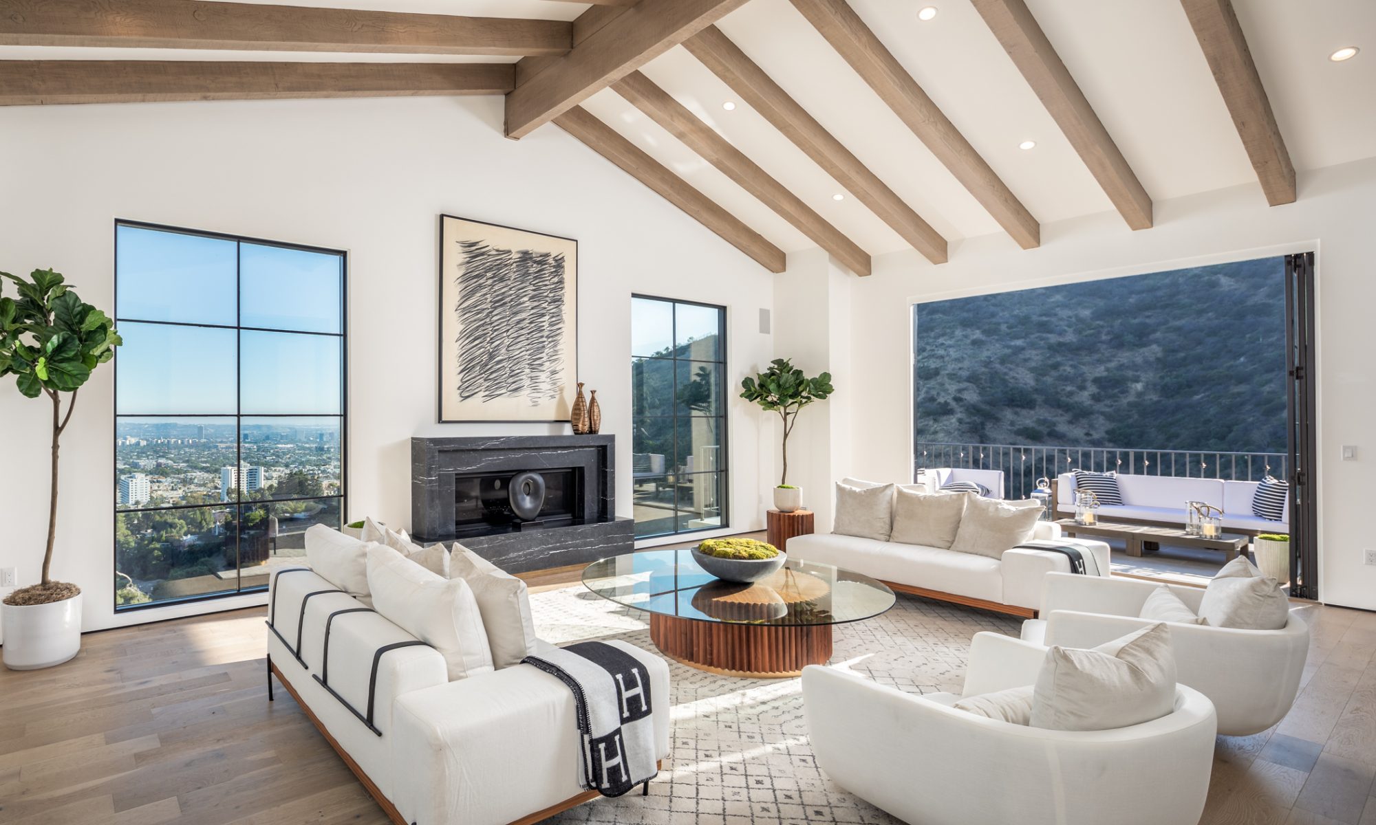 livingroomwithA Frameceiling