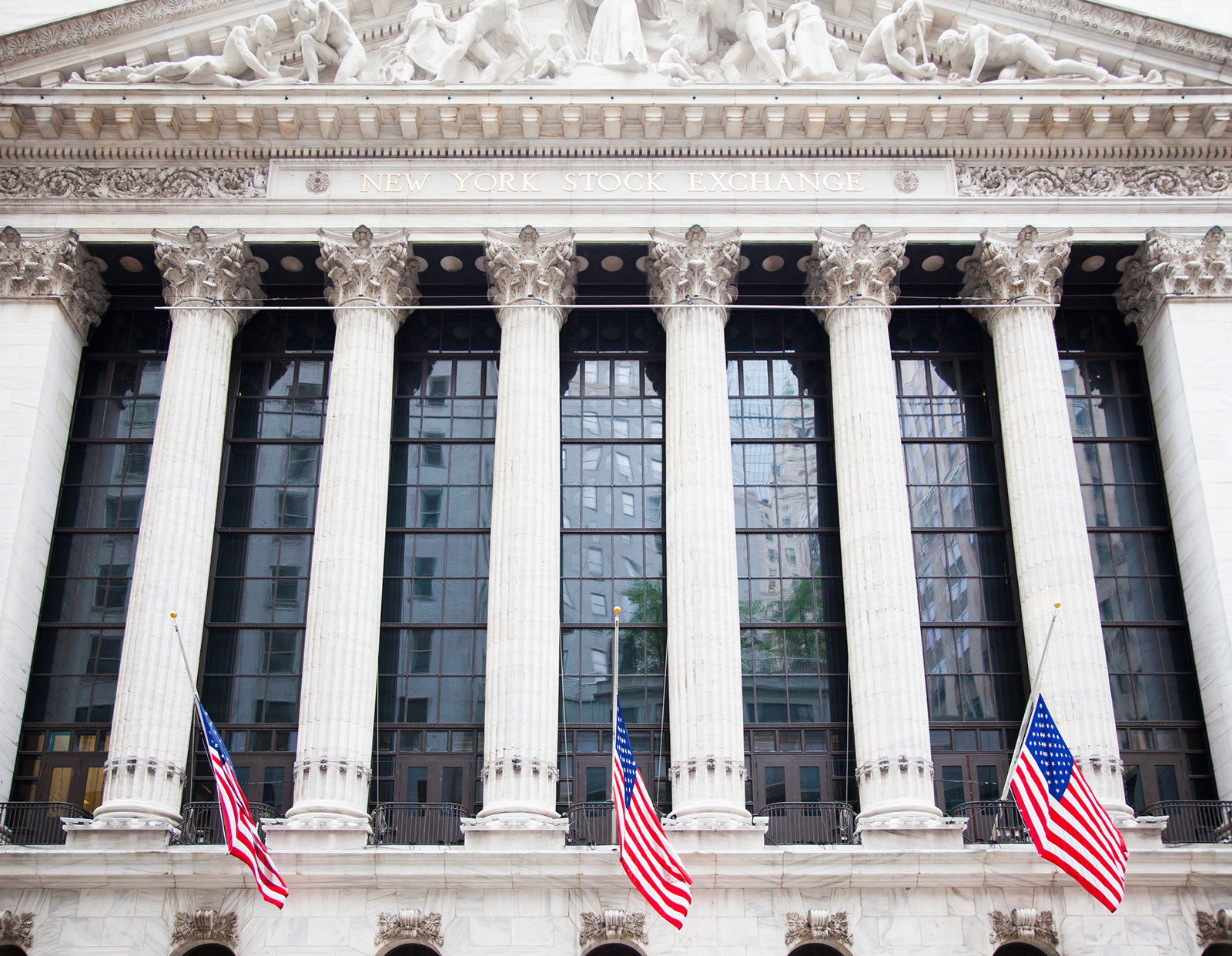 New York City Stock exchange on Wall Street