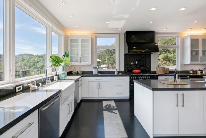 Sweeping view estate above Marin forest