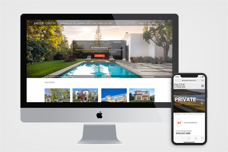 Screen shot of Pacific Union web page
