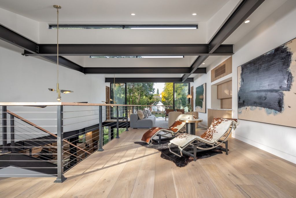 upstairs lounge with art