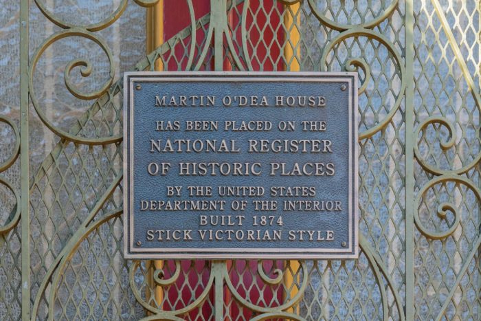 The Martin O'Dea House plaque