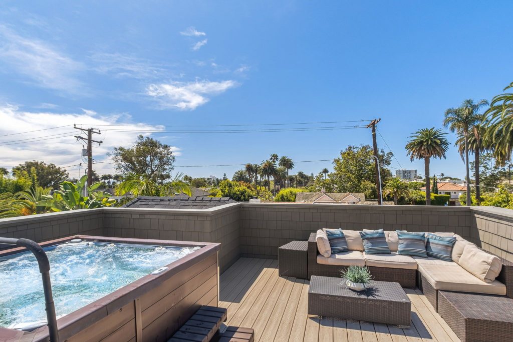 Rare retreat in prime Santa Monica backyard deck