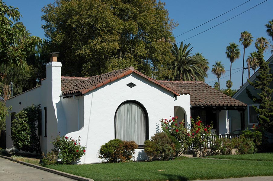 Spanish colonial revival bungalow