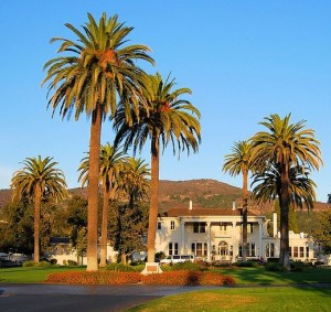 silverado Palm trees shade the main building at Napa's Silverado Resort.