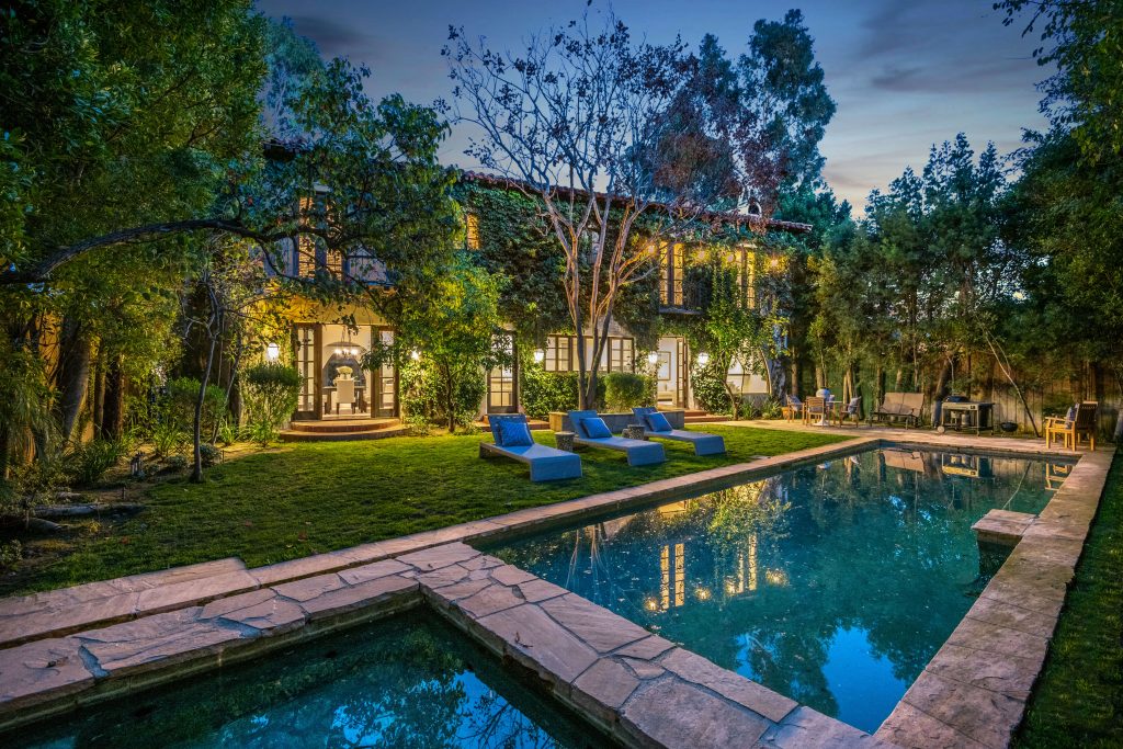 poolside in Toluca Lake