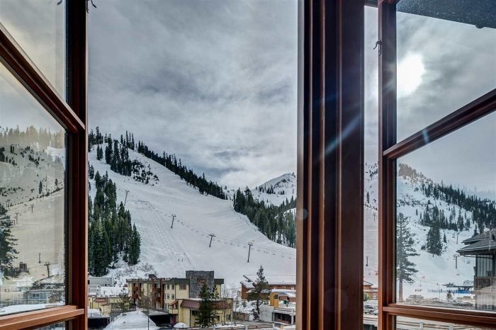 room with views of the ski trails.